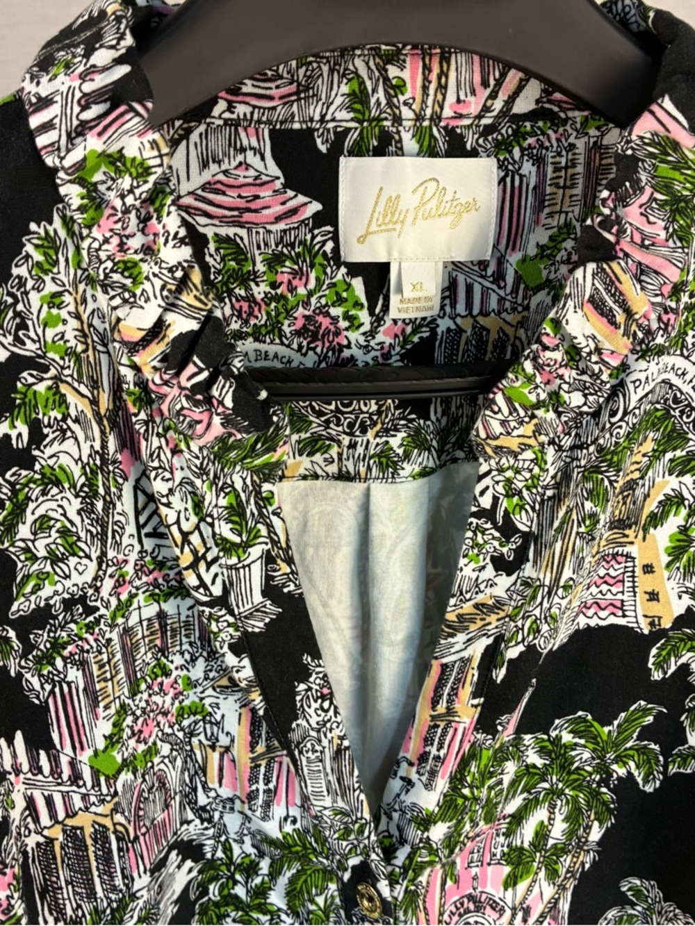 Lilly Pulitzer Knightley Dress in Onyx PB Anniversary Toile XL - Picture 3 of 11